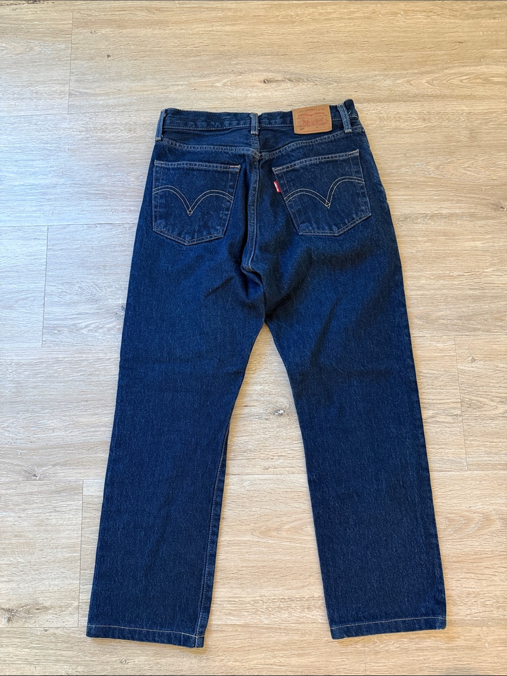 Levi's 501’Dark Blue Straight Jeans 27 - Picture 7 of 7